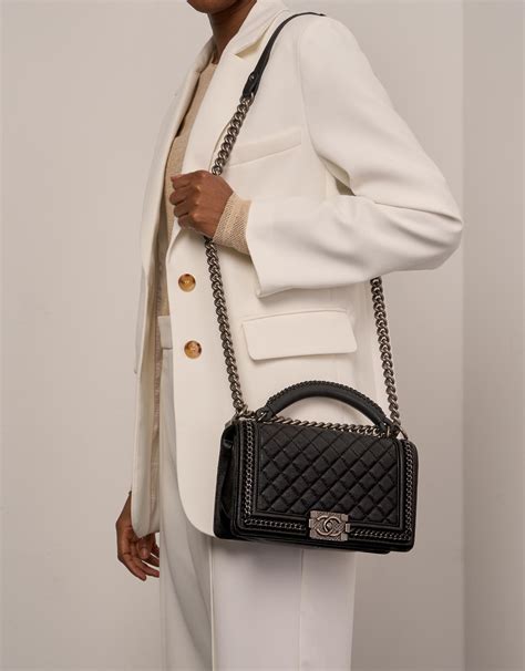 chanel boy bag white and black|Chanel boyfriend bag.